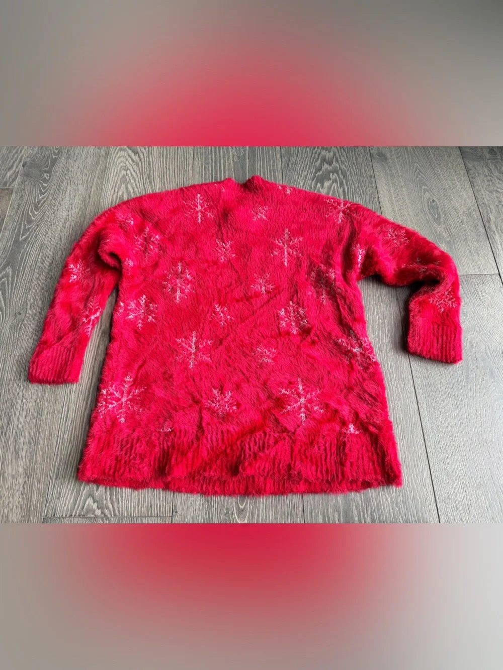 Torrid Holiday Eyelash Lurex Crew Neck Pullover Sweater in Red / Silver Size 00